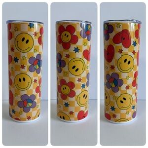 Hippie Smiley Face 30oz Skinny Tumbler
